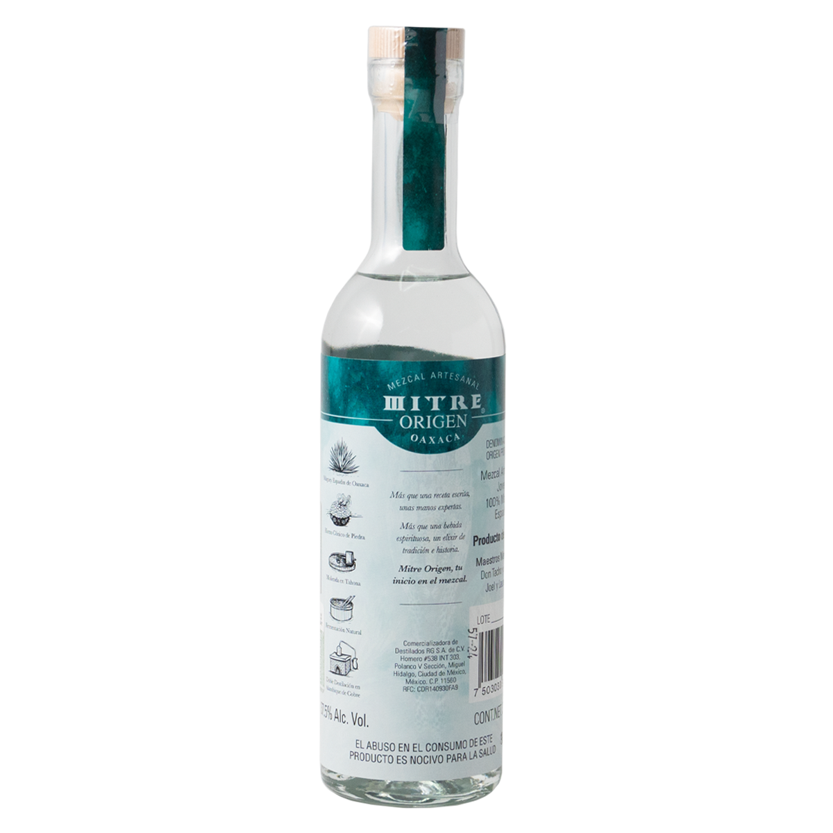 Mezcal Mitre Artisanal Origen 375 ml 100% Maguey Espadín