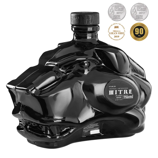 Mezcal Mitre Espadin artisanal mezcal in black jaguar bottle – Oaxaca mezcal
